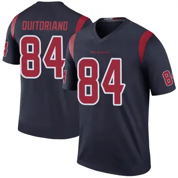 Men's Nike Teagan Quitoriano Navy Houston Texans Game Player Jersey